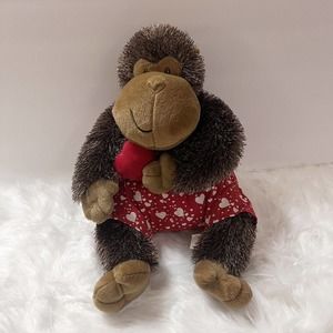 Hallmark Boom-Boom Gorilla Stuffed Love Plush Valentine's Hearts Lights Up WORKS